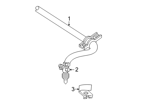2003 Chrysler Sebring Stabilizer Bar & Components - Front Diagram