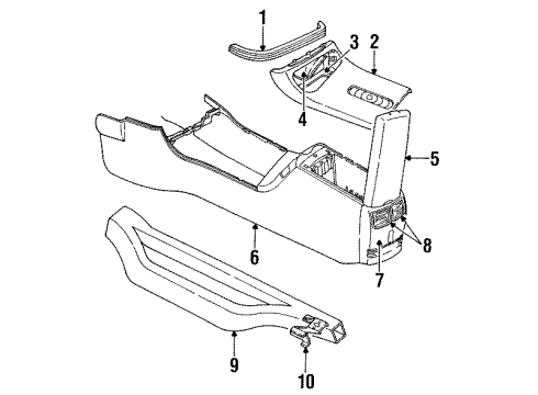 1994 Chrysler New Yorker Center Console Diagram