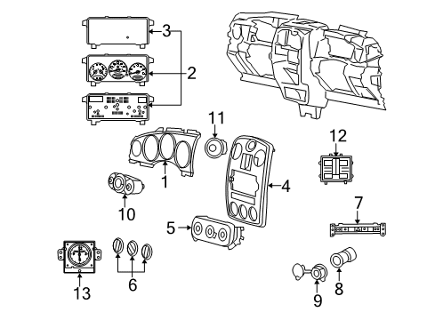 2007 Chrysler PT Cruiser A/C & Heater Control Units Diagram