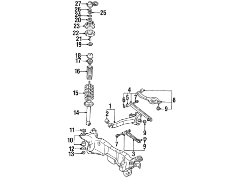 1996 Dodge Stealth Rear Suspension Components, Control Arm, Stabilizer Bar Diagram 4 - Thumbnail