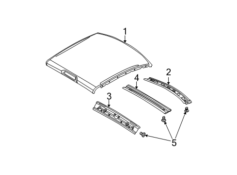 2003 Dodge Ram 2500 Roof & Components Diagram