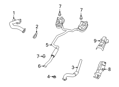 2010 Dodge Journey Exhaust Components Diagram