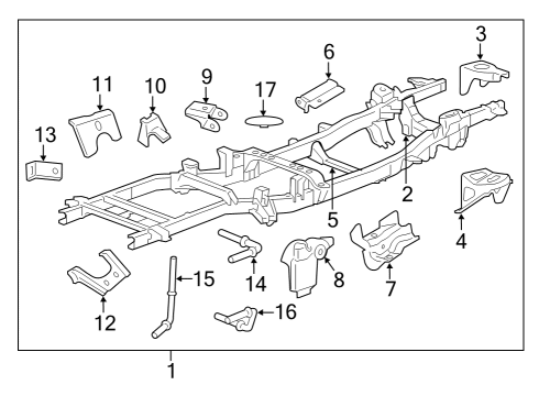 2017 Ram 3500 Frame & Components Diagram