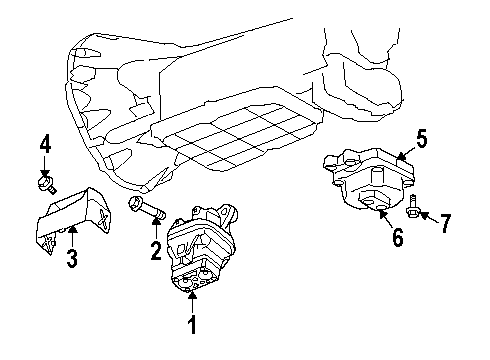 2006 Dodge Magnum Engine & Trans Mounting Diagram