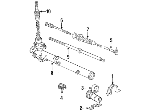 1987 Chrysler LeBaron P/S Pump & Hoses, Steering Gear & Linkage Diagram 4 - Thumbnail