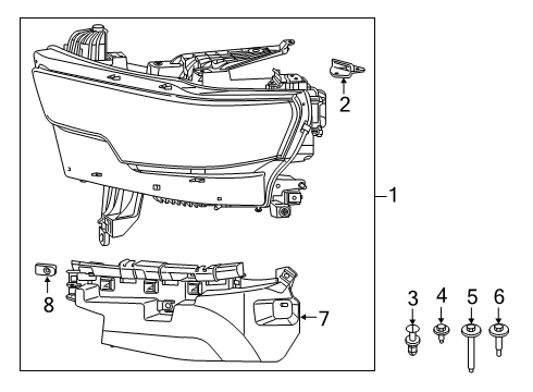 2019 Ram 1500 Headlamps Diagram