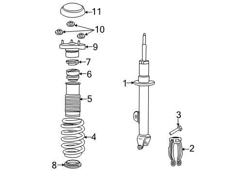 2006 Dodge Magnum Struts & Components - Front Diagram