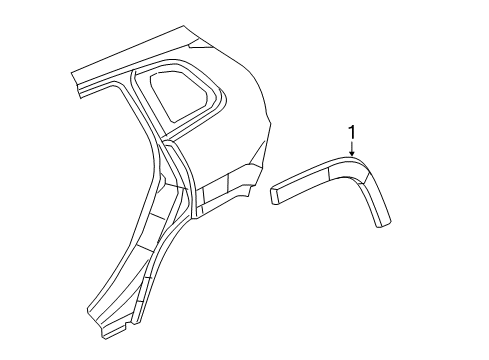 2015 Jeep Cherokee Exterior Trim - Quarter Panel Diagram