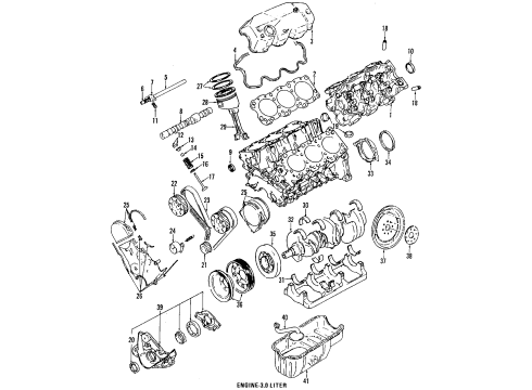 1988 Dodge Dynasty Engine & Trans Mounting Diagram