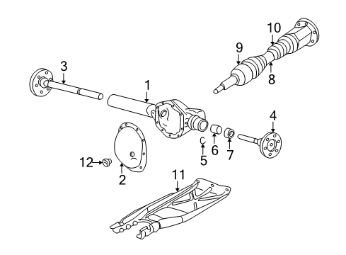 2003 Dodge Durango Front Axle & Carrier Diagram