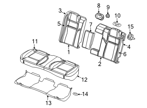2010 Chrysler 300 Rear Seat Components Diagram