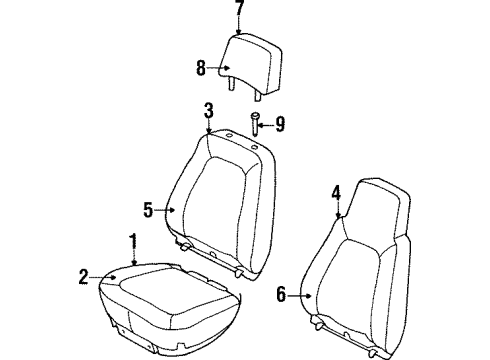 1997 Jeep Cherokee Front Seat Components Diagram