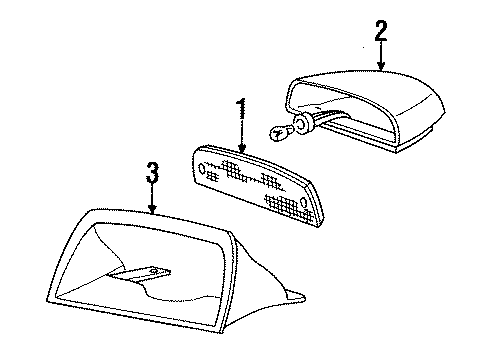 1987 Chrysler New Yorker High Mount Lamps Diagram