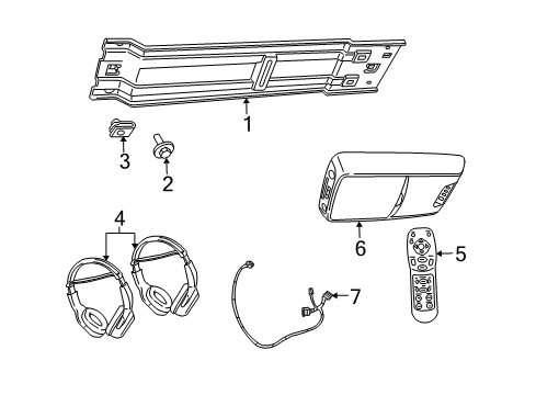 2009 Dodge Durango Entertainment System Components Diagram 1 - Thumbnail
