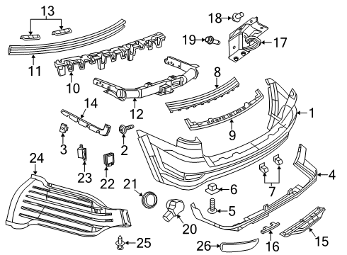 2019 Jeep Grand Cherokee Rear Bumper Diagram