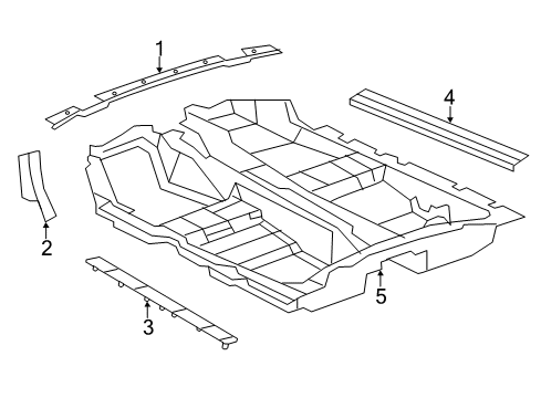 2008 Chrysler Sebring Interior Trim - Pillars, Rocker & Floor Diagram 1 - Thumbnail