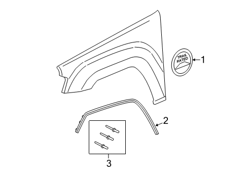 2011 Jeep Grand Cherokee Exterior Trim - Fender Diagram