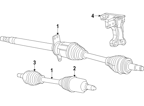 2013 Dodge Dart Front Axle Shafts & Joints, Drive Axles Diagram