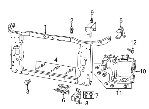 2015 Jeep Cherokee Radiator Support Diagram