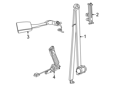 2018 Ram ProMaster City Seat Belt Diagram