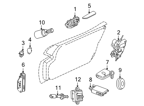 2006 Dodge Viper Lock & Hardware Diagram
