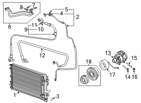 2011 Dodge Charger A/C Condenser, Compressor & Lines Diagram