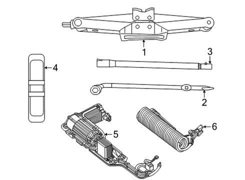 2025 Jeep Wagoneer L Jack & Components Diagram