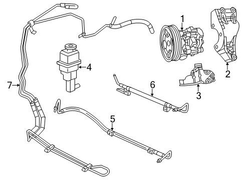 2011 Dodge Avenger P/S Pump & Hoses, Steering Gear & Linkage Diagram