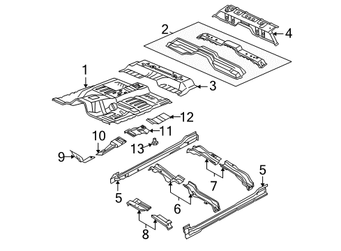 2007 Dodge Dakota Cab - Floor Diagram