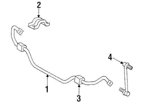 1999 Chrysler LHS Stabilizer Bar & Components - Front Diagram
