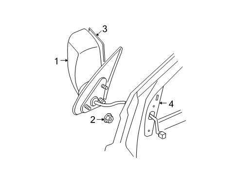 2008 Chrysler Aspen Outside Mirrors Diagram