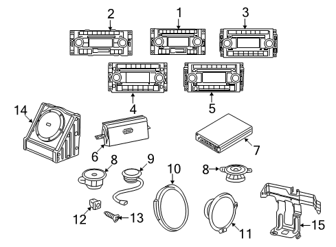 2008 Dodge Ram 1500 Front Console, Rear Console Diagram