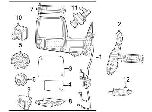 2023 Ram 3500 Mirrors Diagram