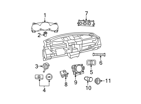 2008 Dodge Avenger A/C & Heater Control Units Diagram
