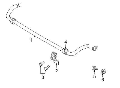 2010 Chrysler 300 Stabilizer Bar & Components - Front Diagram