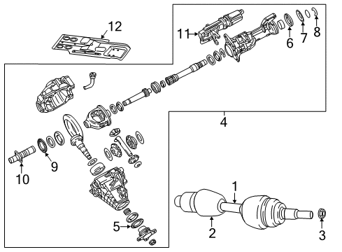 2012 Ram 1500 Front Axle & Carrier Diagram