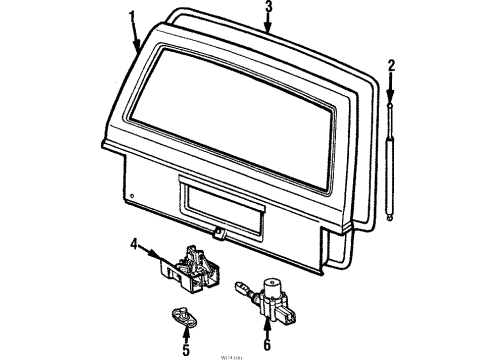 1988 Jeep Cherokee Tail Gate Diagram