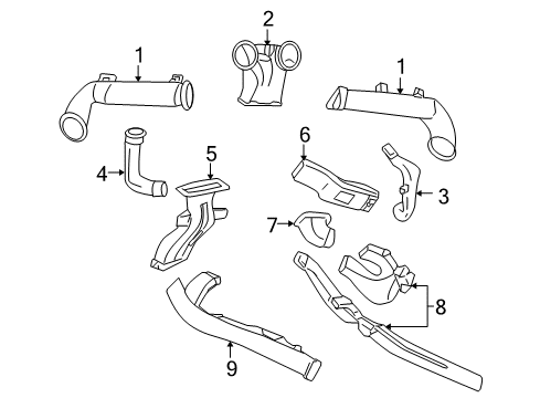 2007 Chrysler PT Cruiser Ducts Diagram