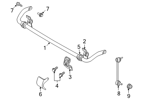 2007 Chrysler 300 Stabilizer Bar & Components - Front Diagram 2 - Thumbnail