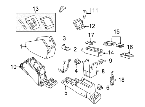 2012 Dodge Caliber Center Console Diagram