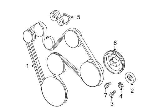 2003 Dodge Durango Belts & Pulleys Diagram