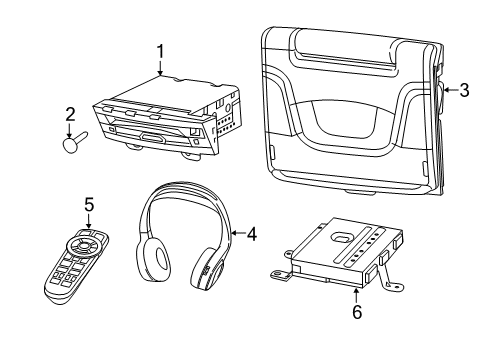 2020 Chrysler Voyager Entertainment System Components Diagram