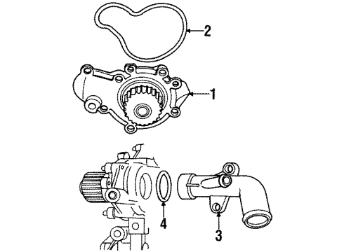 1997 Dodge Neon Radiator & Components, Water Pump Diagram
