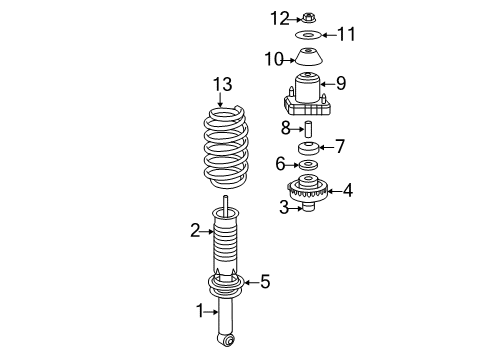 2007 Chrysler Sebring Shocks & Components - Rear Diagram