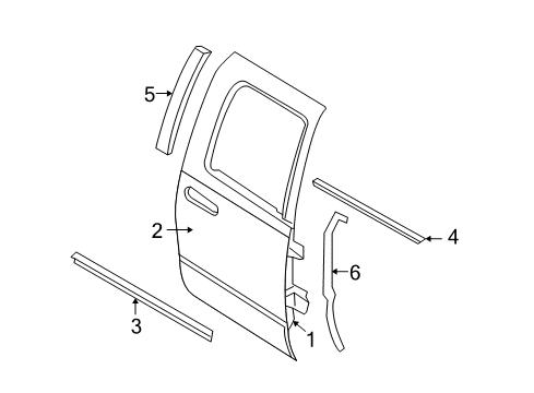 2008 Dodge Ram 1500 Rear Door Diagram