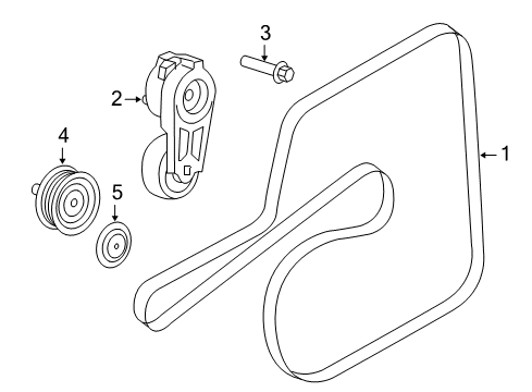 2010 Chrysler 300 Belts & Pulleys Diagram