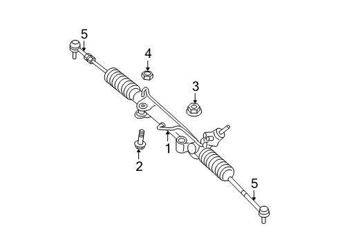 2009 Jeep Grand Cherokee Steering Column & Wheel, Steering Gear & Linkage, Shaft & Internal Components, Shroud, Switches & Levers Diagram
