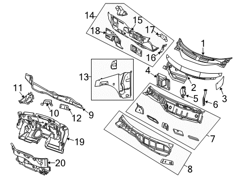 2005 Chrysler Pacifica Cowl Diagram