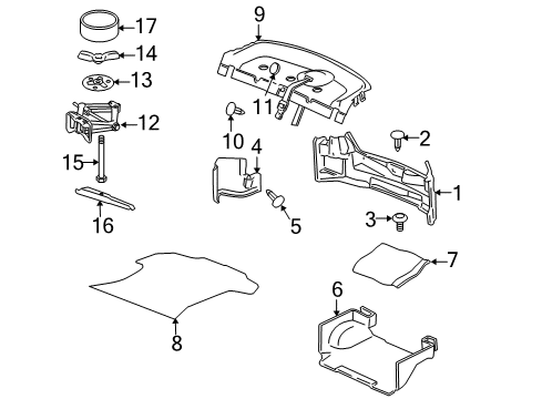 2005 Dodge Stratus Interior Trim - Rear Body Diagram