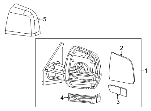 2018 Ram ProMaster City Mirrors Diagram